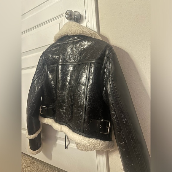 All Saints Shearling Jacket medium - Picture 7 of 12
